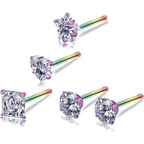 Nose Rings Studs L Nose Studs Screw Nose Rings 18g 20g 22g 14K Gold Bone Nose Studs for Women Titanium Steel