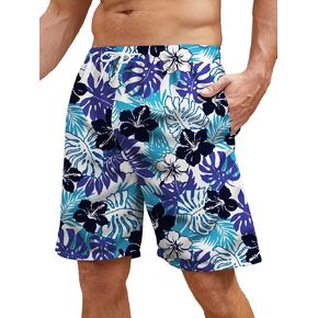 TMSD Mens Summer Beach Board Shorts Quick Dry Swim Trunks with Pockets