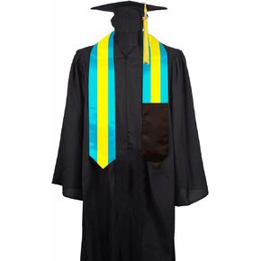 Bahamas Flag Graduation Stole Sash, Bahamas Flag Graduation Shawl Sash Stole Wraps Scarf For International Study Pride Women Men