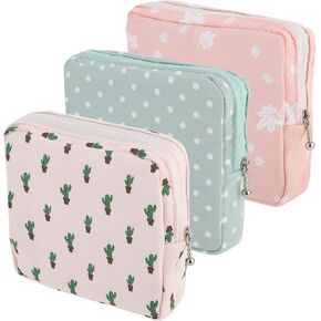 Sanitary Napkin Storage Bags 3Pcs Menstrual Cup Pouches Nursing Pad Holder Tampon Bags Portable Period Bag Feminine Pouch for Girls