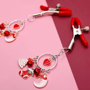 Christmas Body Clamp for Women Non Piercing Body Jewelry Adjustable Body Clamps Clip Faux Body Piercing Valentines Jewelry Gift