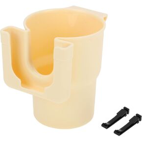 2 in 1 Cup Holder, 3.46" Car Center Console Armrest Add-On Cup Holder ABS Beige, 1 Pc