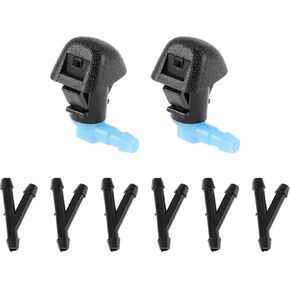 Windshield Washer Nozzle for Honda Pilot 2009-2015 Black,Blue Front Windshield Spray Nozzles Wiper Spray Washer Jet Plastic 1 Set