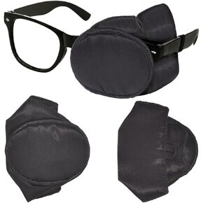 GELMAY الطبية ثلاثية الأبعاد رقع العين الحرير الخالص غطاء كامل قناع حزمة واحدة EyePatch واحد غطاء العين منصات للكبار طفل نظارات العين الكسولة (S) in Kuwait