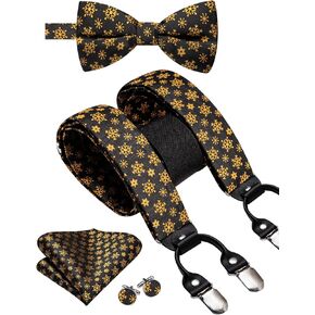 Dubulle عيد الميلاد الحمالات وربطات العنق للرجال الحرير عيد الميلاد اللون هدفين مع جيب أزرار أكمام مربعة مجموعة الطرف in Kuwait