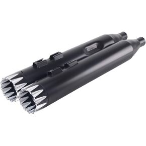 SHARKROAD 4.0" Slip On Mufflers For for Harley Touring 2009-2016 Black 409526BB