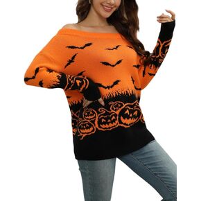 VIMPUNEC Womens Oversized Sweater Color Block Off The Shoulder Pullover Sweaters Cable Knit Chunky Striped Tops