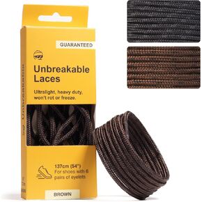 Unbreakable Boot Laces Heavy Duty - Work boot laces that stay tied. Hiking boot laces that won't break.