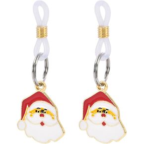 Christmas Themed Non Piercing Fake Nipple Rings Nipple Noose Cute Santa Claus Snowflake Christmas Tree Dangle Nipplerings Xmas Fake Nipple Piercing Jewelry for Women