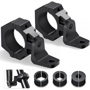 2PC Blue UTV Whip Mount, 360° Adjustable Heavy Duty Aluminum UTV Flag Mount, 1"-1.75"-2" Whip Light Mount Bracket for Roll Bar, Antenna of UTV ATV Polaris RZR SXS Can-Am