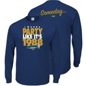 Smack Apparel Notre Dame Football Fans. I Wanna Party Like It's 1988 Navy T-Shirt (Sm-5X)