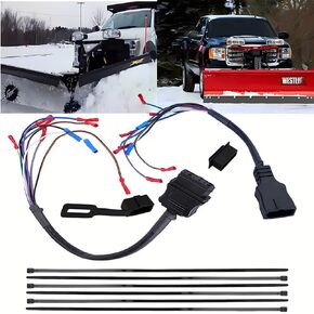 2 Pack Western Fisher Snow Plow 9 Pin Truck & Plow Side Repair Harness Truck Side 49308 & Plow Side 49317,Snow Plow Attachments & Accessories