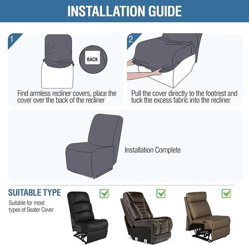 ALIECOM 100% Waterproof Sectional Recliner Couch Covers L Shape Sofa Cover Jacquard Stretch 5-Piece Corner Couch Cover for Reclining Sectional Slipcover Furniture Protector (5 Seat, Light Gray) in Kuwait