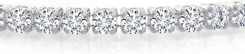 Gem Stone King 1.50 Cttw 14K Yellow or White Gold Round White Lab Grown Diamond Tennis Bracelet | E-F Color | VS1-VS2 Clarity | Gold Bracelet For Women | Available in 6.5, 7, 7.5 Inches in Saudi Arabia