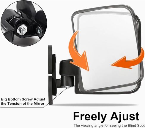 ALLGOOD Universal Strong 1 Pair Magnetic Side Mirrors 114LB 2.7" Rated Magnet Tractor Mirror Compatible with Golf Cart Tractors Mowers Dozers Forklifts Lift Trucks and More(Left+Right) in Saudi Arabia