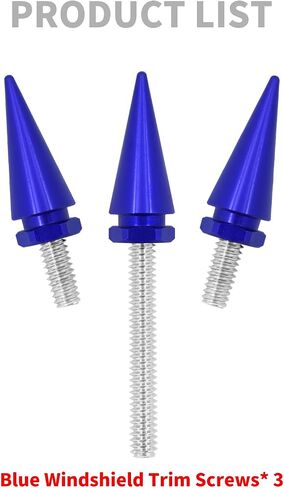 Motorcycle Windshield Trim Screws Windscreen Screws Spike Bolts Fit for Harley Electra Glide Street Glide Trike 2014-2024 (Blue) in Saudi Arabia
