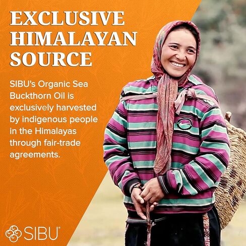 كبسولات هلامية سيبو أوميغا 7، زيت نبق بحر الهيمالايا العضوي الفاخر (60 قيراط، كمية تكفي 30 يومًا) - مكمل للبشرة الصحية والشعر والأظافر والجفاف in Kuwait