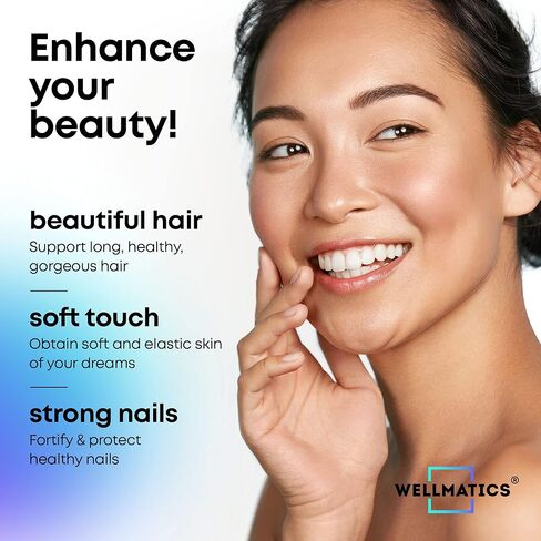 Biotin and Collagen Supplements - Hair Growth Vitamins - Made in USA - Hair and Nails Vitamins for Women - Biotin Vitamins for Hair Skin and Nails - Vitamin B Complex - Hyaluronic Acid - 60 Caps in Saudi Arabia