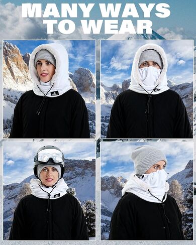 Balaclava Ski Mask Winter Hats for Men Women Over Helmet Balaclavas Neck Warmer Face Cover in Kuwait