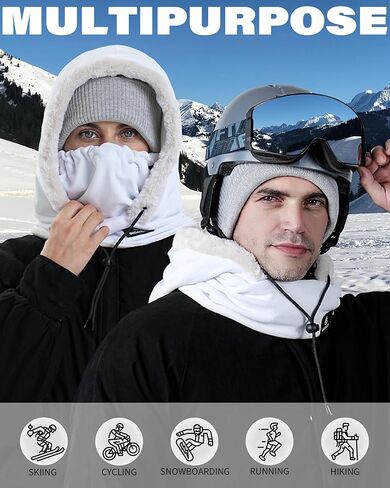 Balaclava Ski Mask Winter Hats for Men Women Over Helmet Balaclavas Neck Warmer Face Cover in Kuwait
