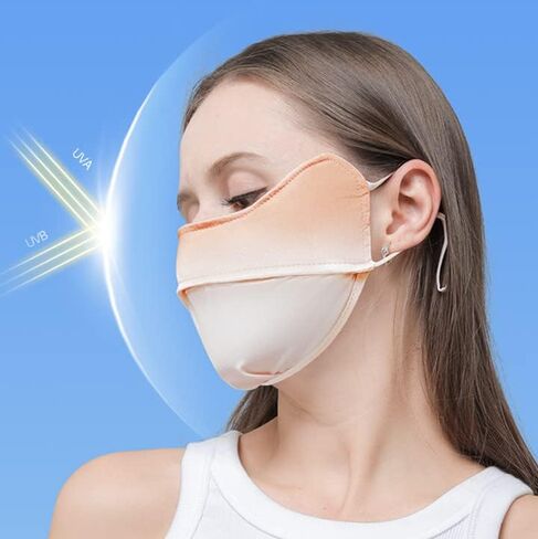 Ligart UV Face Mask Washable Reusable Exercise Breathable Sun Protection Golf Sports Face Mask for Women in Saudi Arabia