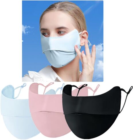 Ligart UV Face Mask Washable Reusable Exercise Breathable Sun Protection Golf Sports Face Mask for Women in Saudi Arabia