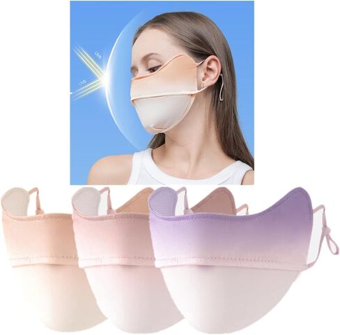 Ligart UV Face Mask Washable Reusable Exercise Breathable Sun Protection Golf Sports Face Mask for Women in Saudi Arabia