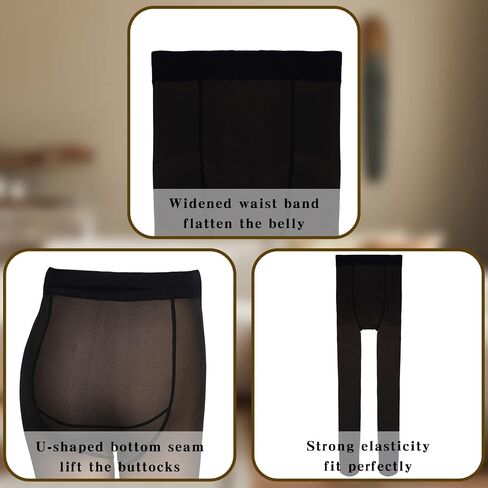 Bonuci Maternity Pantyhose Pregnancy Fleece Lined Tight Women Stretchy Opaque High Waist Legging in Saudi Arabia