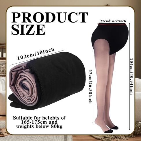 Bonuci Maternity Pantyhose Pregnancy Fleece Lined Tight Women Stretchy Opaque High Waist Legging in Saudi Arabia