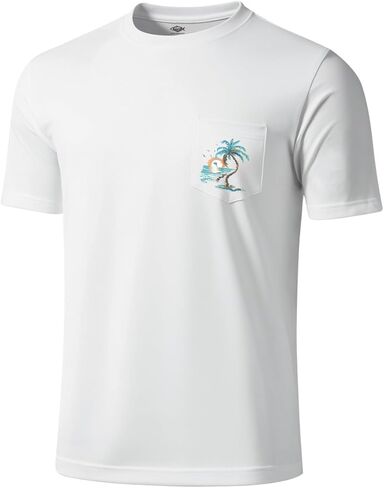 Palmyth Fishing Shirts for Men Short Sleeve Sun Protection T-Shirts UPF 50+ Rash Guard Tee in Kuwait