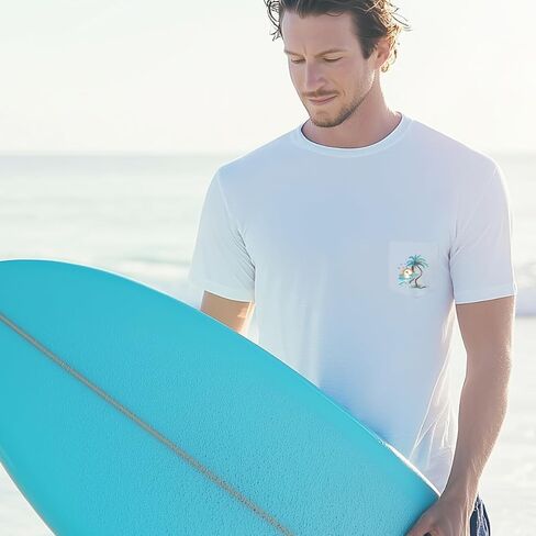 Palmyth Fishing Shirts for Men Short Sleeve Sun Protection T-Shirts UPF 50+ Rash Guard Tee in Kuwait