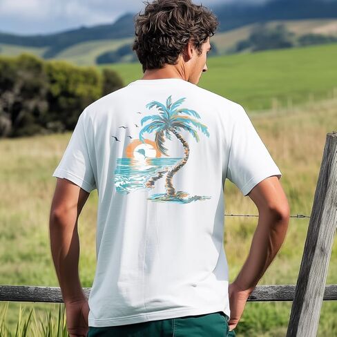 Palmyth Fishing Shirts for Men Short Sleeve Sun Protection T-Shirts UPF 50+ Rash Guard Tee in Kuwait