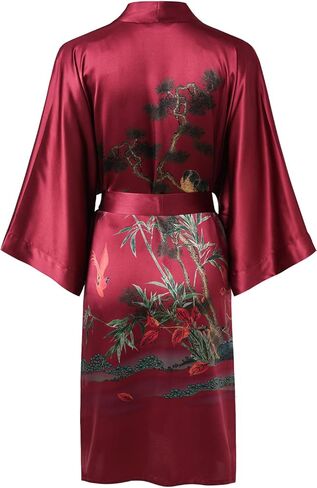 رداء كيمونو قصير حريري 100% للسيدات من Ledamon in Kuwait