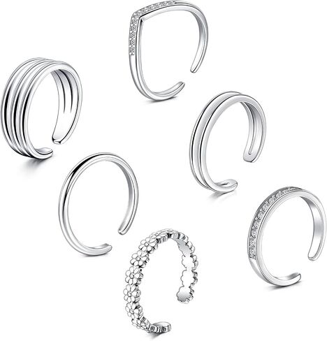 TOKRING Toe Rings for Women Adjustable Toe Rings Beach Foot Summer Sandals Jewelry Silver Rose Gold in Kuwait