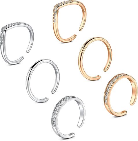 TOKRING Toe Rings for Women Adjustable Toe Rings Beach Foot Summer Sandals Jewelry Silver Rose Gold in Kuwait