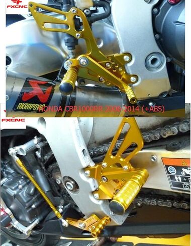 CNC CBR1000RR 08-16 مجموعة خلفية للدراجة النارية قابلة للتعديل أوتاد قدم خلفية مجموعة مساند للقدمين متوافقة مع CBR 1000 RR ABS NON-ABS 2008-2016 أسود in Kuwait