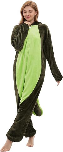 زي DELEY للجنسين Axolotl زي للبالغين، بيجامة قطعة واحدة، أزياء الهالوين التنكرية، بدلة ملابس منزلية، قطعة واحدة على شكل حيوان in Kuwait