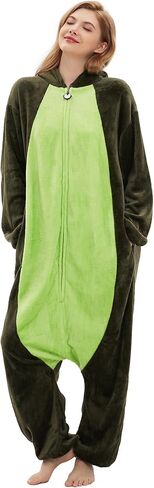 زي DELEY للجنسين Axolotl زي للبالغين، بيجامة قطعة واحدة، أزياء الهالوين التنكرية، بدلة ملابس منزلية، قطعة واحدة على شكل حيوان in Kuwait