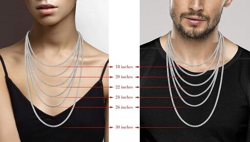 Miabella Solid 925 Sterling Silver Italian 3.5mm Square Link Round Box Chain Necklace for Women Men, Made in Italy in Saudi Arabia