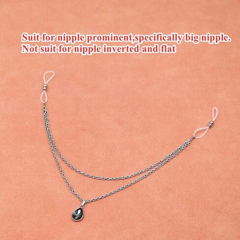 Non Piercing Nipple Jewelry Nipple Noose with Crystal Teardrop Women Faux Body Piercing Jewelry Nipple Chains in Saudi Arabia