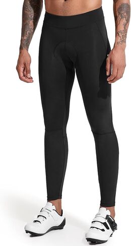 Santic الرجال دراجة السراويل طويلة 4D مبطن الدراجات الجوارب الطقس البارد الصوف MTB طماق في الهواء الطلق ركوب دراجة السراويل in Kuwait