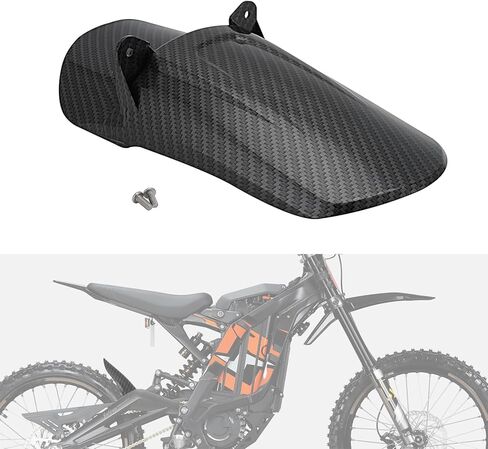 Motorcycle Rear Cushion Fender Mudguard for Surron Sur Ron Light Bee X/S Segway X260 X160 Electric Dirt Bike,Carbon Fiber Texture,PP Material in Kuwait