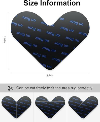 Estefanlo 12PCS Rug Gripper, Non Slip Rug Pads to Hold Rug Down, Non Slip Rug Grip for Hardwood Floors and Tile,Rug Tape Keeps Hardwood Floor No Damage(Black) in Kuwait