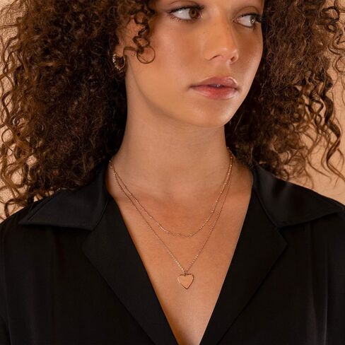 PAVOI 14K Gold Plated Layering Necklaces | Stylish Minimalist Design Pendant Necklaces | Butterfly, Heart, Lock, Evil Eye, Coin, Lightning Bolt, Circle, Cross Pendants for Women in Saudi Arabia