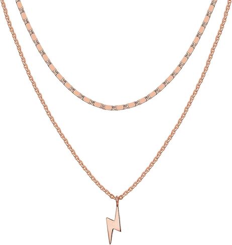 PAVOI 14K Gold Plated Layering Necklaces | Stylish Minimalist Design Pendant Necklaces | Butterfly, Heart, Lock, Evil Eye, Coin, Lightning Bolt, Circle, Cross Pendants for Women in Saudi Arabia