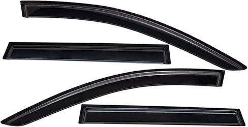 Lightronic WV94930 Outside-Mount Side Window Deflectors & Visors Rain Guard, Dark Smoke, 4-Pieces Set, Fits 2015-2024 Ford Edge in Saudi Arabia