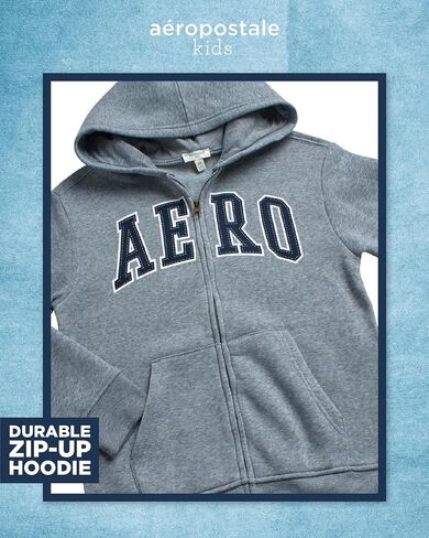 AEROPOSTALE Boys' Sweatsuit Set - 2 Piece Fleece Zip Up Hoodie Sweatshirt, Jogger Sweatpants - Track Suit Set for Boys (8-12) in Saudi Arabia