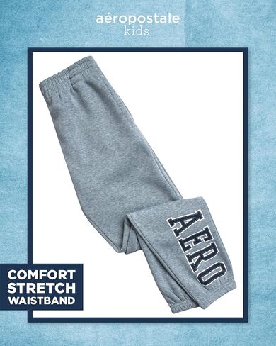 AEROPOSTALE Boys' Sweatsuit Set - 2 Piece Fleece Zip Up Hoodie Sweatshirt, Jogger Sweatpants - Track Suit Set for Boys (8-12) in Saudi Arabia