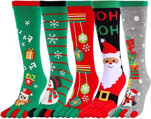 Zmart Christmas Gifts Stocking Socks For Women - Christmas Toe Socks Knee High Socks For Girl in Saudi Arabia