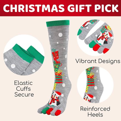 Zmart Christmas Gifts Stocking Socks For Women - Christmas Toe Socks Knee High Socks For Girl in Saudi Arabia